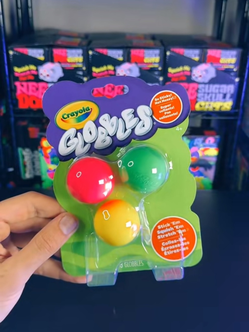 Rare!! Sold out. Crayola Globbles 3-Pack Sensory Balls - Red, Green, Yellow